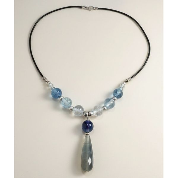 Leather Cord Flourite And Sterling Silver Bead Necklace Forever Young Fine Jewelers St. George, UT