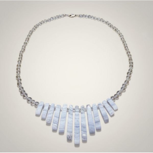 Blue Lace Agate And Clear Quartz Necklace Forever Young Fine Jewelers St. George, UT