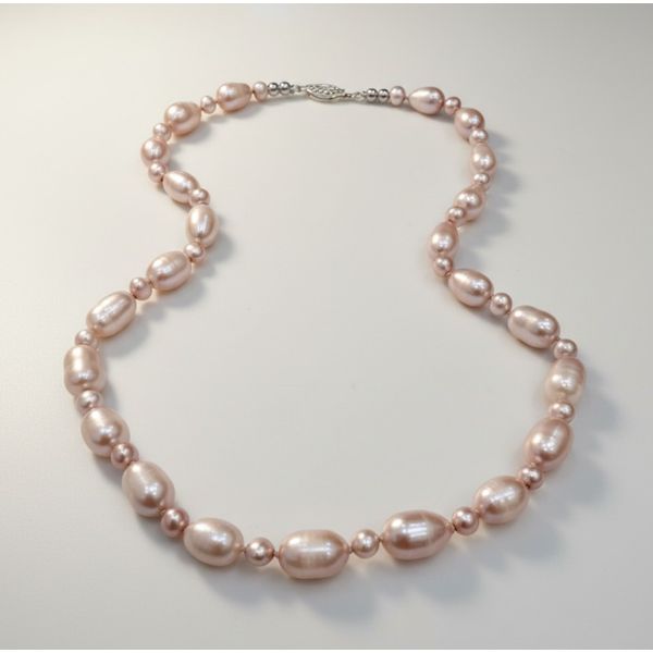 Pink Fresh Water Pearl Necklace With Sterling Silver Fish Hook Clasp Forever Young Fine Jewelers St. George, UT