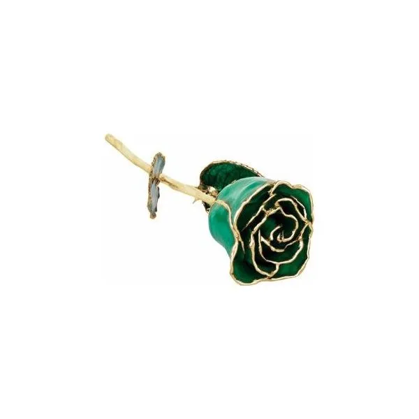 Lacquered Emerald BirthstoneRose with GoldTrim Forever Young Fine Jewelers St. George, UT