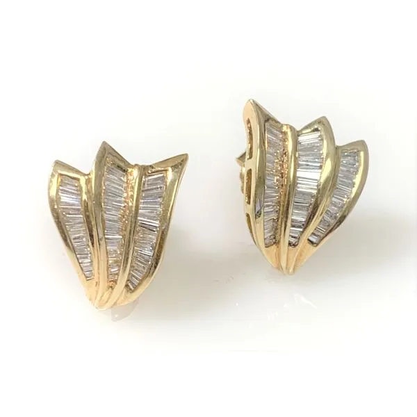 18 Karat Yellow Gold Estat Diamond Earrings Forever Young Fine Jewelers St. George, UT
