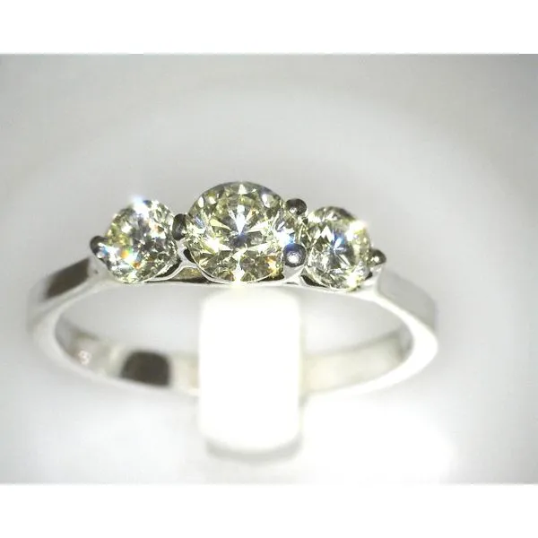Modern Estate 18 Karat White Gold Three Stone Ring Forever Young Fine Jewelers St. George, UT
