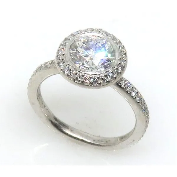 Modern Estate 18 Karat White Gold Diamond Engagement Ring Forever Young Fine Jewelers St. George, UT