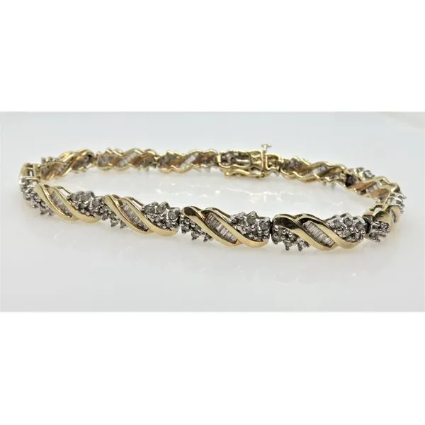 10 Karat Yellow Gold Alternating Design Diamond Fashion Bracelet Forever Young Fine Jewelers St. George, UT