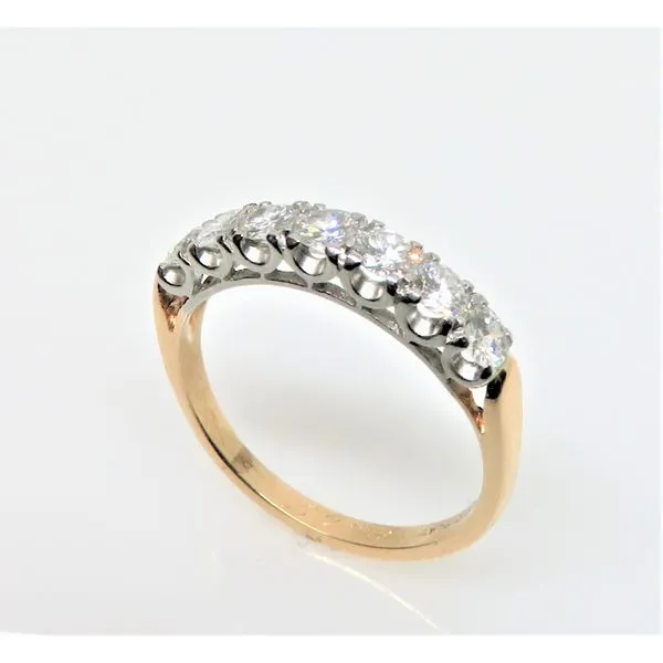 14 Karat Yellow Gold and Platinum Diamond Anniversary Ring Forever Young Fine Jewelers St. George, UT