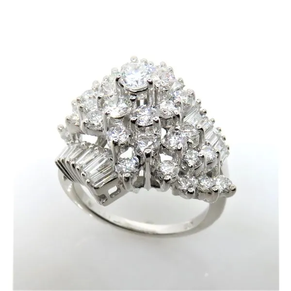 18 Karat White Gold Estate Diamond Cluster Ring Forever Young Fine Jewelers St. George, UT