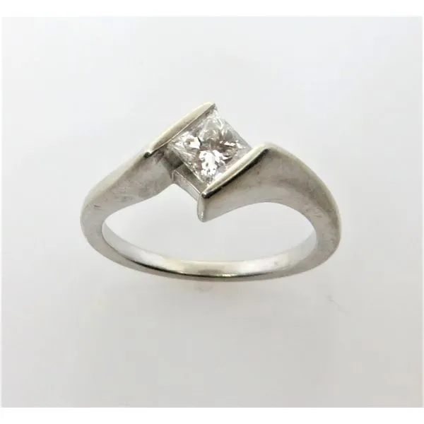 14 Karat White Gold Bypass Engagement Ring Forever Young Fine Jewelers St. George, UT