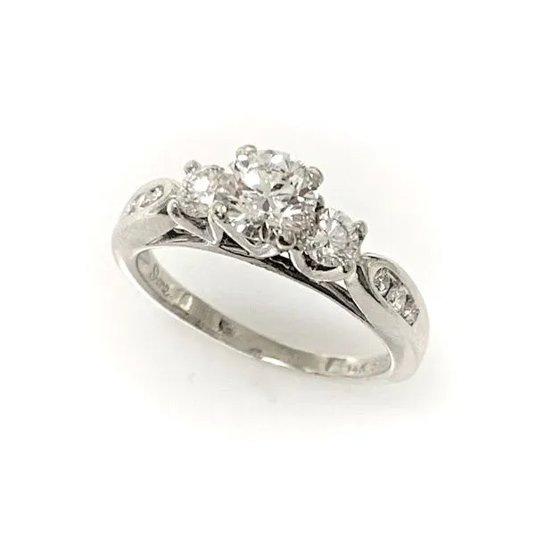 14 Karat White Gold Estate Diamond Three Stone Engagement Ring Forever Young Fine Jewelers St. George, UT