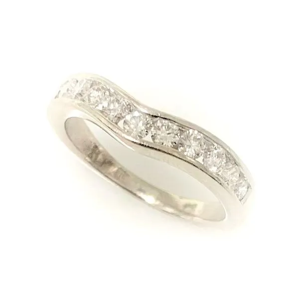 14 Karat White Gold Curved Diamond Wedding Ring Forever Young Fine Jewelers St. George, UT