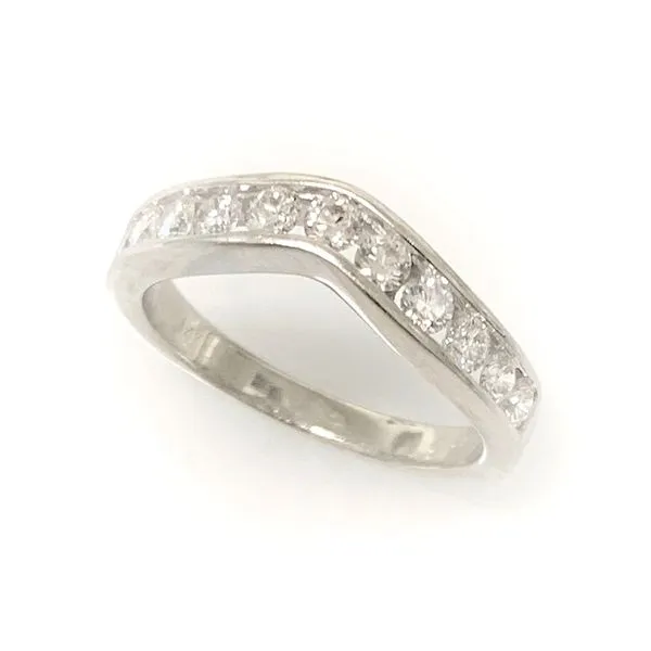 14 Karat White Gold Curved Diamond Wedding Ring Forever Young Fine Jewelers St. George, UT