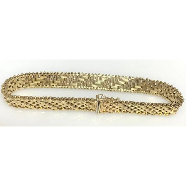 14 Karat Yellow Gold Estate Diamond Cut Mesh Fashion Bracelet Forever Young Fine Jewelers St. George, UT