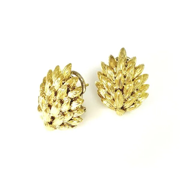 18 Karat Yellow Gold Estate Cluster Style Fashion Earrings Forever Young Fine Jewelers St. George, UT