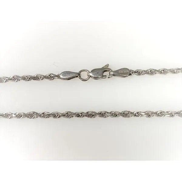 14 Karat White Gold Diamond Cut Rope Chain Forever Young Fine Jewelers St. George, UT