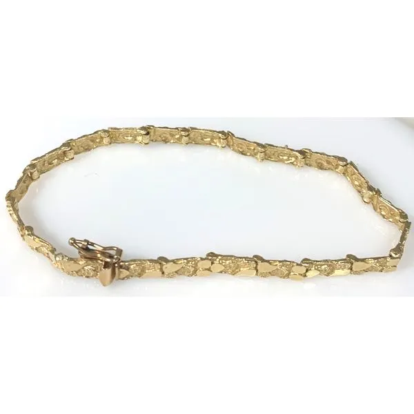 14 Karat Yellow Gold Estate Nugget Bracelet Forever Young Fine Jewelers St. George, UT