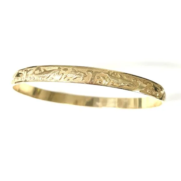 14 Karat Yellow Gold Estate Dolphin Bangle Bracelet Forever Young Fine Jewelers St. George, UT