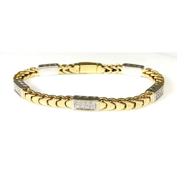 18 karat Yellow and White Gold Estate Diamond Fashion Bracelet Forever Young Fine Jewelers St. George, UT