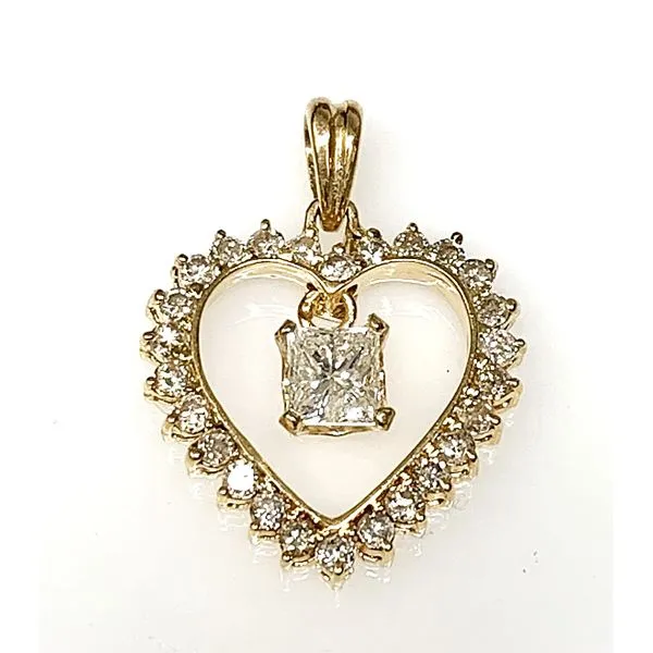 14 - 18 Karat Yellow Gold Diamond Heart Pendant Forever Young Fine Jewelers St. George, UT