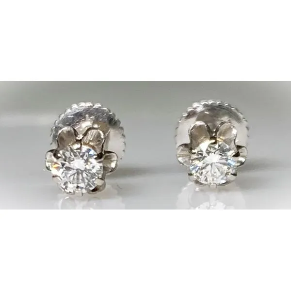 14 Karat White Gold Diamond Stud Earrings Forever Young Fine Jewelers St. George, UT