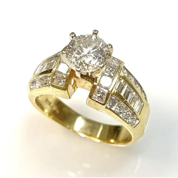 18 Karat Yellow Gold Diamond Estate Engagement Ring Forever Young Fine Jewelers St. George, UT