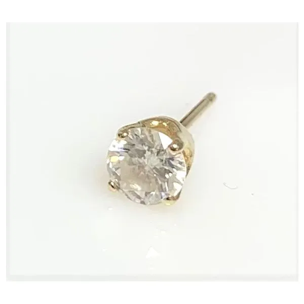 14 Karat Yellow Gold Estate Single Round Diamond Stud Earring Forever Young Fine Jewelers St. George, UT