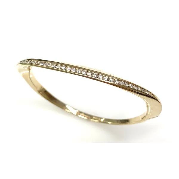 Estate 14 Karat Yellow Gold Diamond Bangle Bracelet Forever Young Fine Jewelers St. George, UT