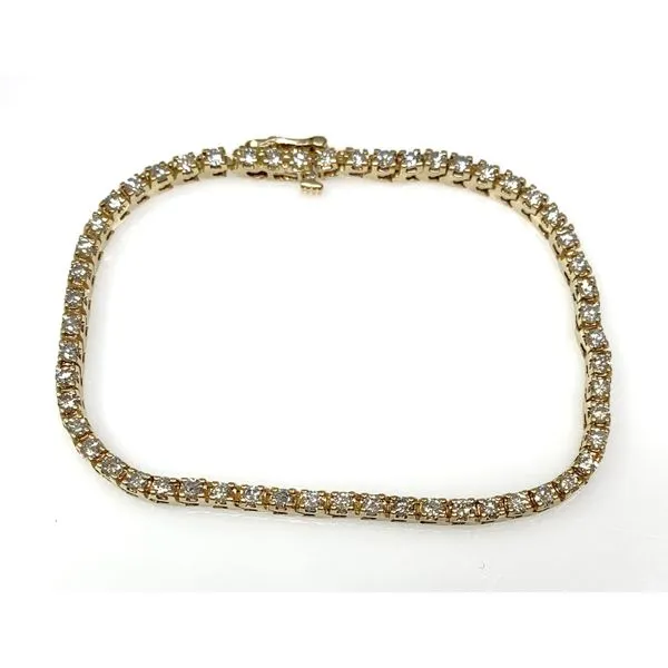 Estate 14 Karat Yellow Gold Diamond Tennis Bracelet Forever Young Fine Jewelers St. George, UT