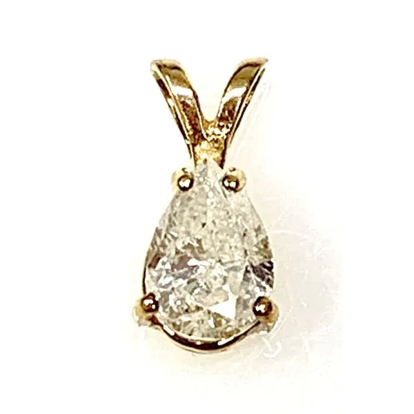 Estate 14 Karat Yellow Gold Solitaire Diamond Pendant Forever Young Fine Jewelers St. George, UT