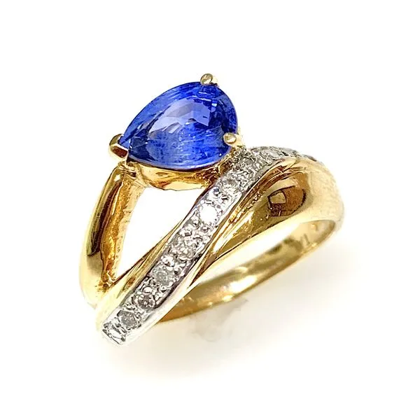 Estate 14 Karat Yellow Gold Sapphire and Diamond Ring Forever Young Fine Jewelers St. George, UT