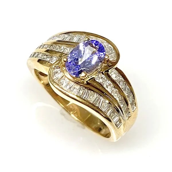 Estate 14 Karat Yellow Gold Tanzanite and Diamond Ring Forever Young Fine Jewelers St. George, UT