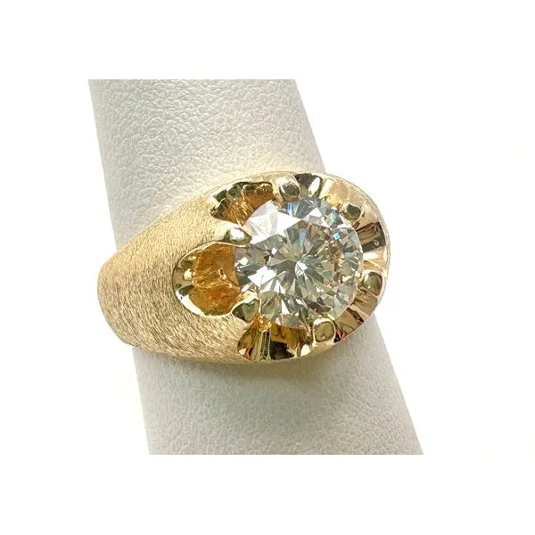 Gent's 14 Karat Yellow Gold Estate Diamond Ring Image 2 Forever Young Fine Jewelers St. George, UT