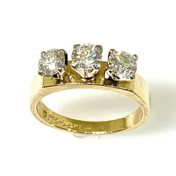 Estate 14 Karat Yellow Gold Three Stone Diamond Ring Forever Young Fine Jewelers St. George, UT