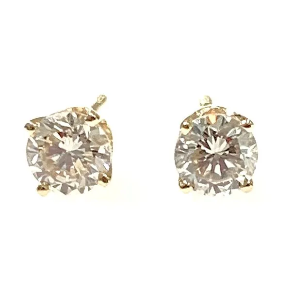 Estate 14 Karat Yellow Gold Diamond Stud Earrings Forever Young Fine Jewelers St. George, UT
