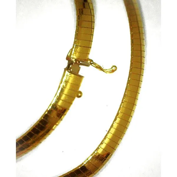 14 Karat Yellow Gold Estate Omega Collar 6 mm Wide and 16
