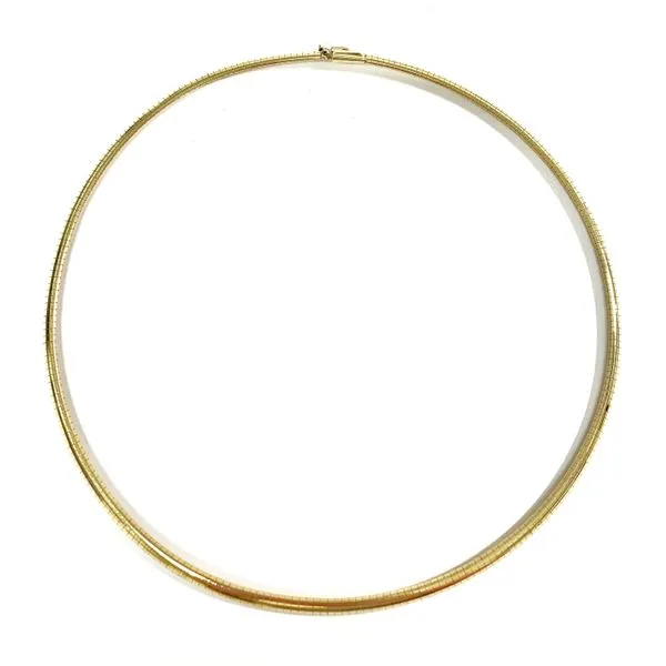 14 Karat Yellow Gold Estate Omega Collar 4 mm Wide and 16