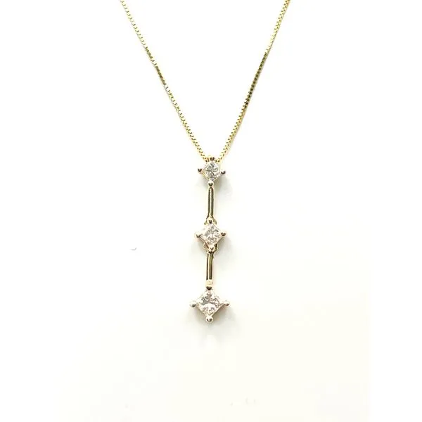 Estate 14 Karat Yellow Gold Diamond Fashion Necklace Forever Young Fine Jewelers St. George, UT