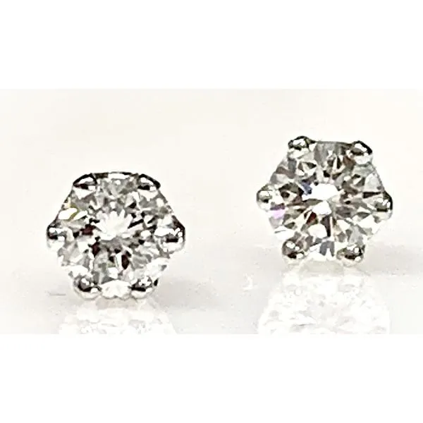 A Pair of 14 Karat Yellow Gold Estate Diamond Stud Earrings Forever Young Fine Jewelers St. George, UT