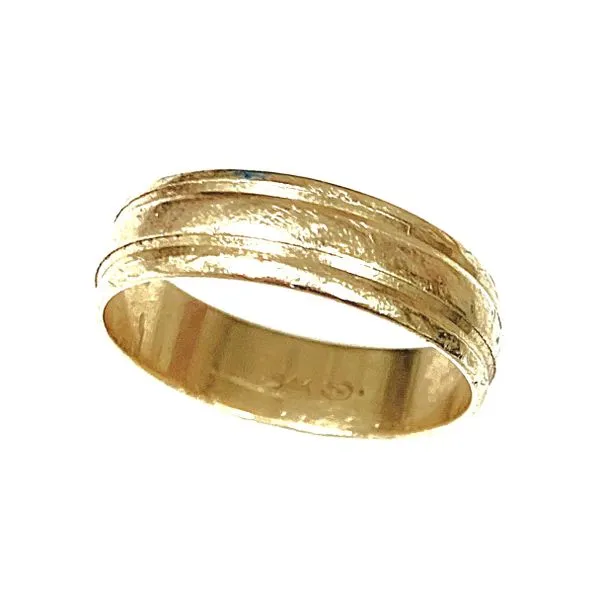 14 Karat Yellow Gold Grooved Style Wedding Band Forever Young Fine Jewelers St. George, UT
