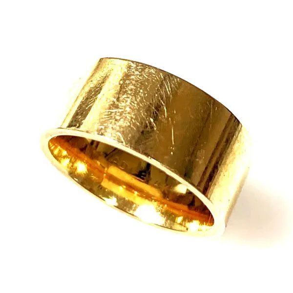 14 Karat Yellow Gold Wide Falt Wedding Band Forever Young Fine Jewelers St. George, UT