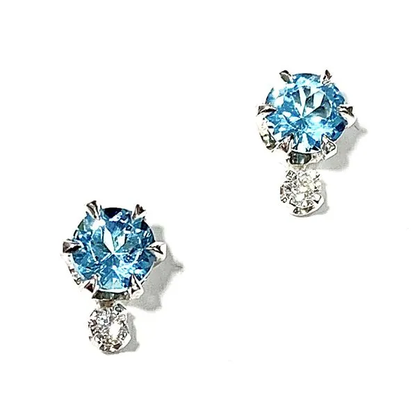 14 Karat Yellow Gold Estate Gemstone and Diamond Fashion Earrings Forever Young Fine Jewelers St. George, UT