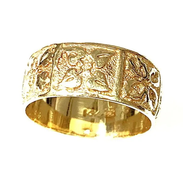 14 Karat Yellow Gold Estate Wide Floral Fashion Ring Forever Young Fine Jewelers St. George, UT