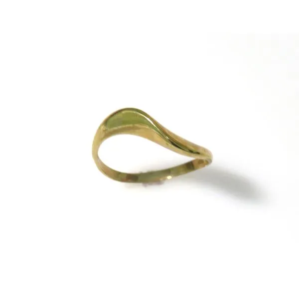 14 Karat Yellow Gold Estate Stackable Curved Wave Fashion Ring Forever Young Fine Jewelers St. George, UT