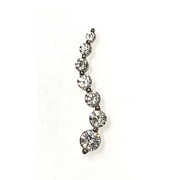 10 Karat White Gold Estate Cubic Zirconia Gemstone Journey Fashion Pendant Forever Young Fine Jewelers St. George, UT