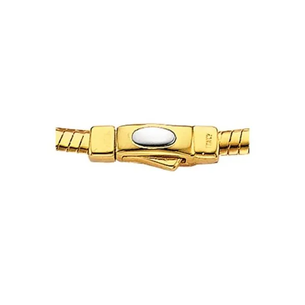14 Karat Yellow and White Gold Estate Reversible Omega Necklace Image 2 Forever Young Fine Jewelers St. George, UT
