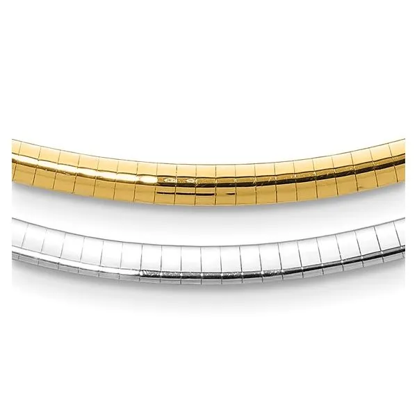 14 Karat Yellow and White Gold Estate Reversible Omega Necklace Forever Young Fine Jewelers St. George, UT