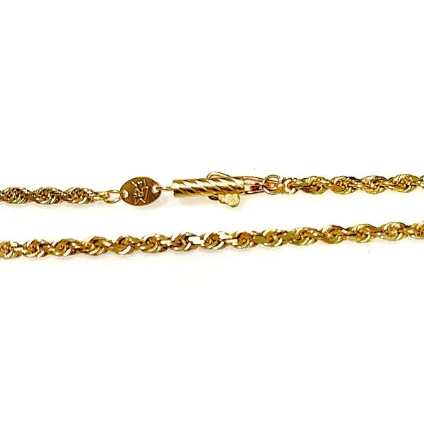14 Karat Yellow Golld Estate Diamond Cut Rope Chain Forever Young Fine Jewelers St. George, UT