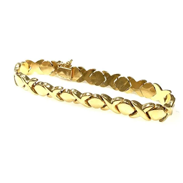 14 Karat Yellow Gold Estate XOXO Style Fashion Bracelet Forever Young Fine Jewelers St. George, UT