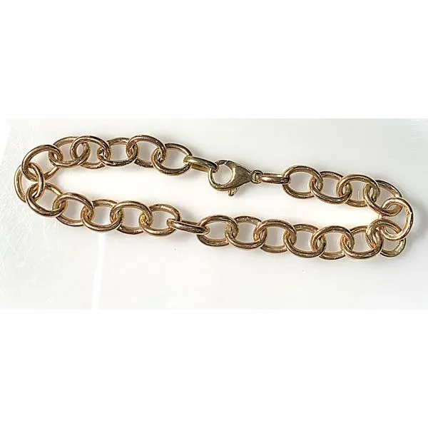 14 Karat Rose Gold Oval Cable Link Fashion Bracelet Forever Young Fine Jewelers St. George, UT