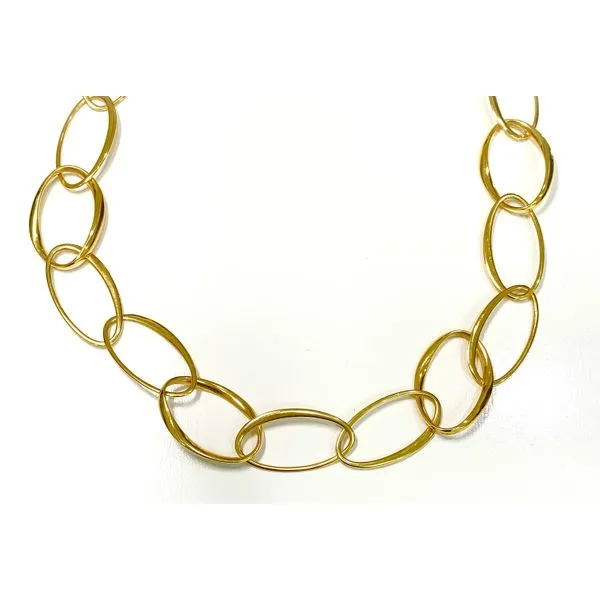 Estate 18 Karat Yellow Gold Fancy Oval Link Chain Forever Young Fine Jewelers St. George, UT