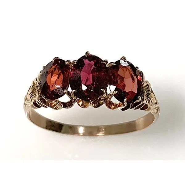 10 Karat Yellow Gold Estate Anitque Garnet Fashion Ring Forever Young Fine Jewelers St. George, UT