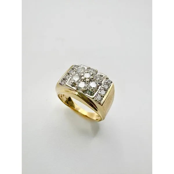 Estate 14 Karat Yellow Gold Gent's Diamond Cluster Ring Forever Young Fine Jewelers St. George, UT